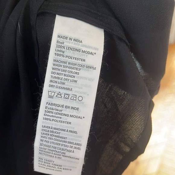 NWTs Prana Midi Dress with pockets - Black Size Small - Picture 10 of 10